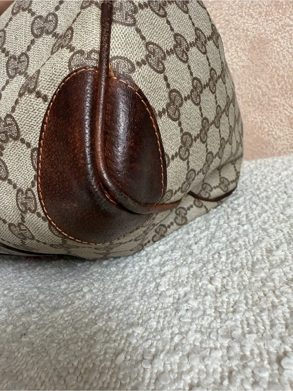 Gucci Beige GG Canvas Duffel with COA